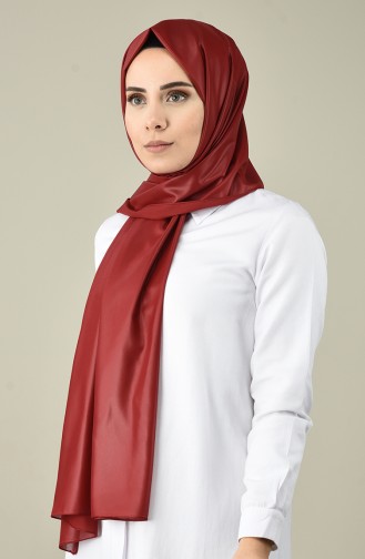 Leder Deri Görünümlü Şifon Şal 50053-16 Bordo 50053-16