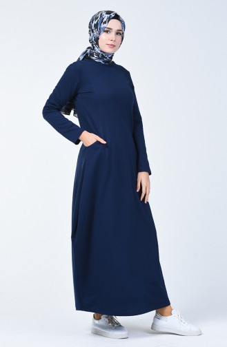 Robe Avec Poche  3132-01 İndigo 3132-01