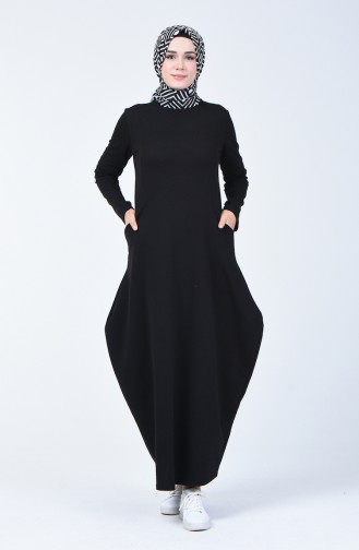 Black Hijab Dress 3132-02