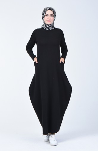 Robe Avec Poche  3132-02 Noir 3132-02