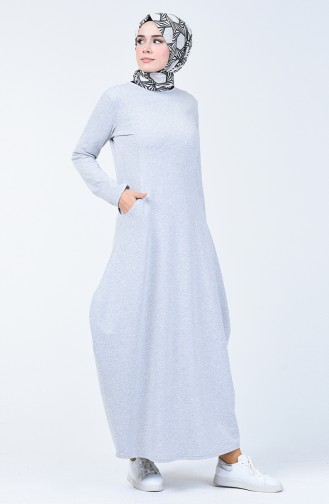 Gray Hijab Dress 3132-03