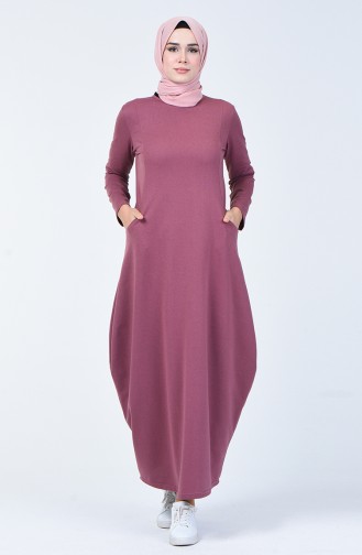 Dusty Rose Hijab Dress 3132-07