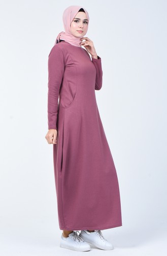 Dusty Rose Hijab Dress 3132-07
