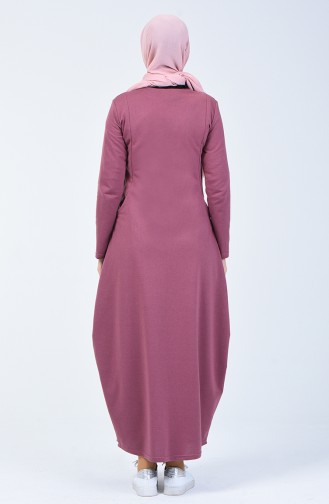 Dusty Rose Hijab Dress 3132-07