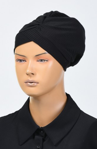 Geçmeli Çapraz Bone 26053-01 Siyah