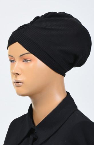 Geçmeli Çapraz Bone 26053-01 Siyah