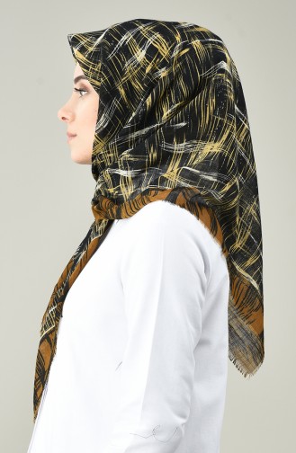 Patterned Scarf Brown tobacco 901586-06