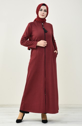 Abaya à Fermeture avec Franges  0024-04 Bordeaux 0024-04