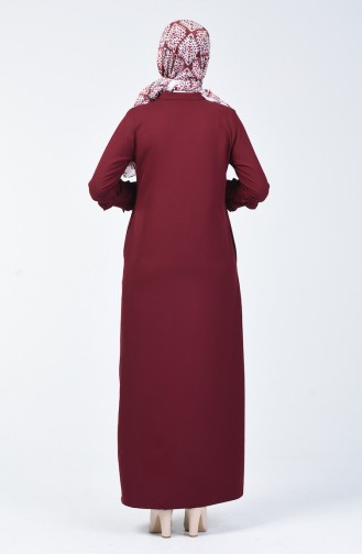 Claret red Abaya 0261-04