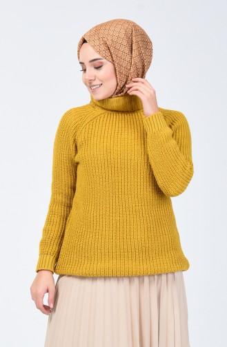 Ölgrün Pullover 1002-07