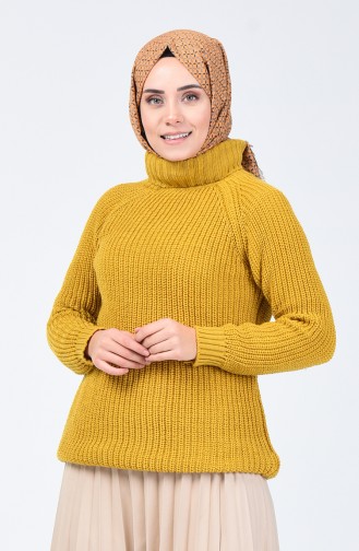 Ölgrün Pullover 1002-07