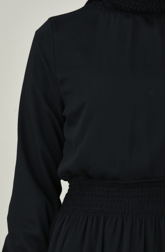 Black Hijab Dress 8154-03