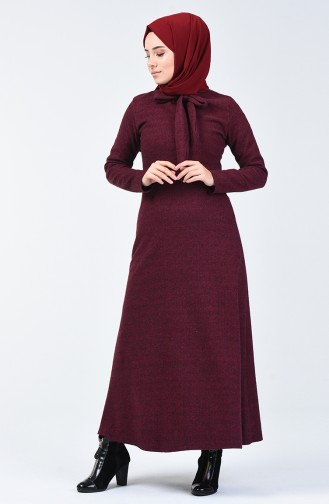 Claret red İslamitische Jurk 0021-02