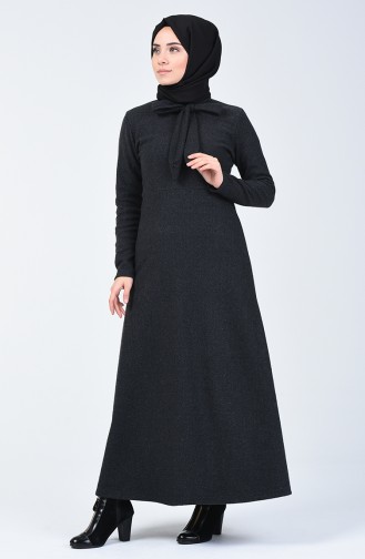 Rauchgrau Hijab Kleider 0021-05