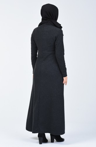 Rauchgrau Hijab Kleider 0021-05