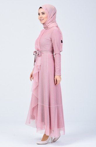 Powder Hijab Dress 5014-09