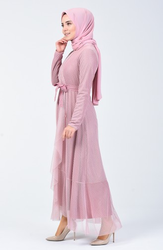 Robe Volante à Ceinture 5014-11 Poudre Clair 5014-11