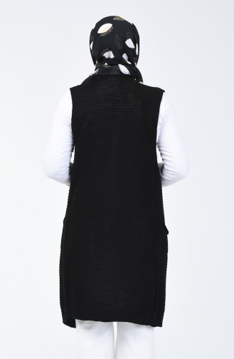 Gilet Tricot à Poche  2002-02 Noir 2002-02