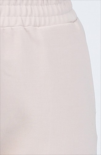 Tasche Detaillierte Hose mit elastische Taille 1305PNT-01 Beige 1305PNT-01