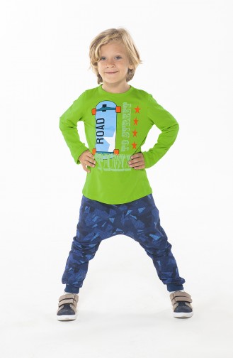 Ensemble Tshirt Pantalon Enfant Garçon ZN-SS-097 Neon Vert 097