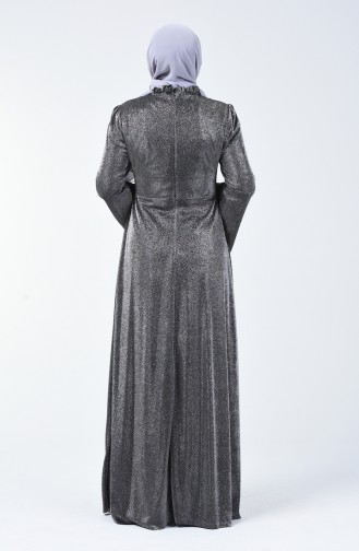 Grau Hijab-Abendkleider 9016-03
