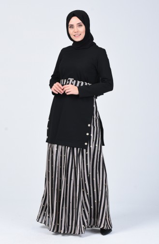 Belted Dress Black 50772A-01