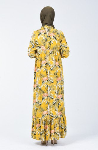 Yellow Hijab Dress 1363-03