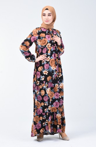 Black Hijab Dress 1363-04