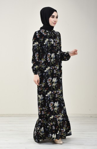 Black Hijab Dress 1365-01