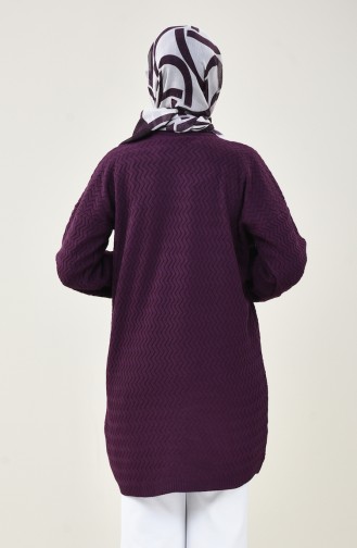 Triko Tunik 2108-21 Koyu Mor