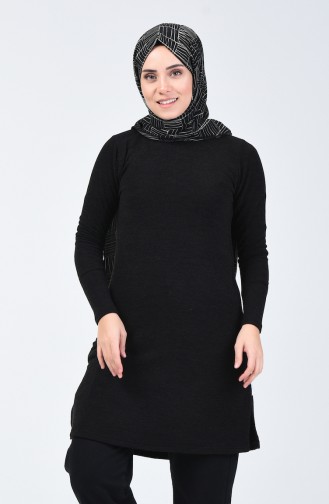 Schlitzen Tunika 5286-06 Schwarz 5286-06