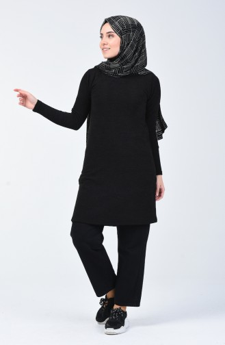 Schlitzen Tunika 5286-06 Schwarz 5286-06