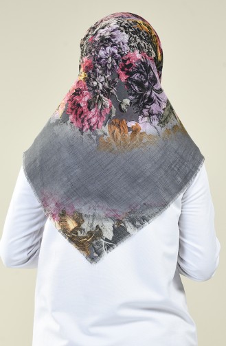 Patterned Scarf Gray 2448-05