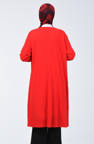 Long Cardigan Red 7520-16