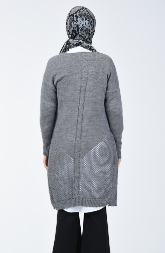 Gilet Tricot a Motifs 1943-01 Gris Foncé 1943-01