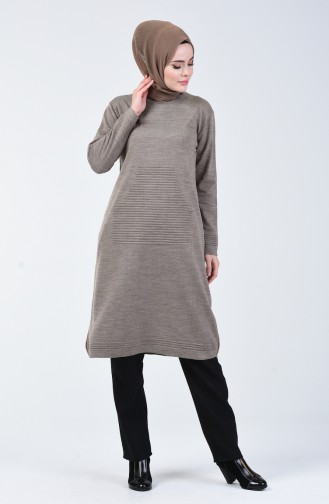 Pull Tricot Long  4192-01 Vison 4192-01