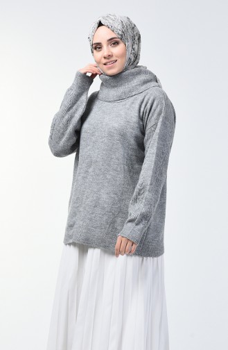 Pull Tricot Court  7072-03 Gris 7072-03