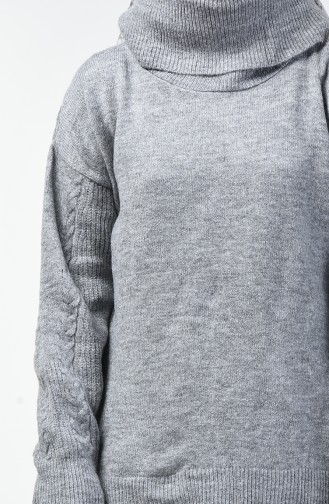Pull Tricot Court  7072-03 Gris 7072-03