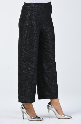 Silvery wide-leg Pants 4343-01 Black 4343-01