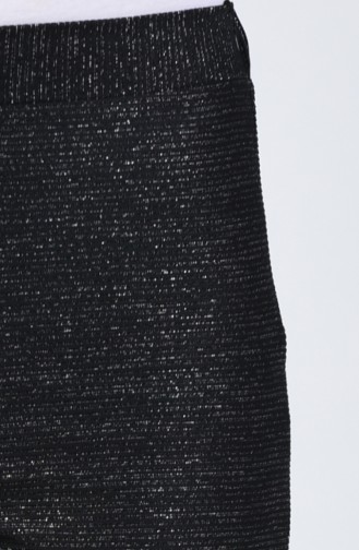 Pantalon Large à Paillettes  4343-01 Noir 4343-01