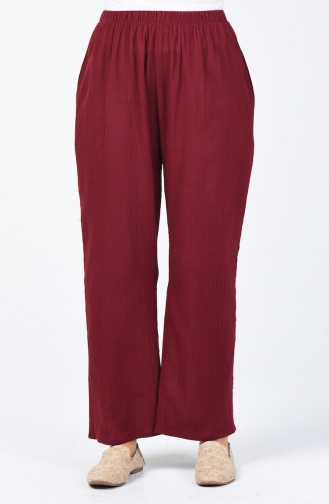 Chile Cloth wide-leg Trousers 0021-04 Burgundy 0021-04