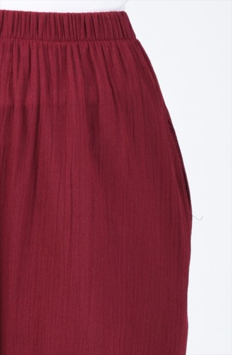 Chile Cloth wide-leg Trousers 0021-04 Burgundy 0021-04