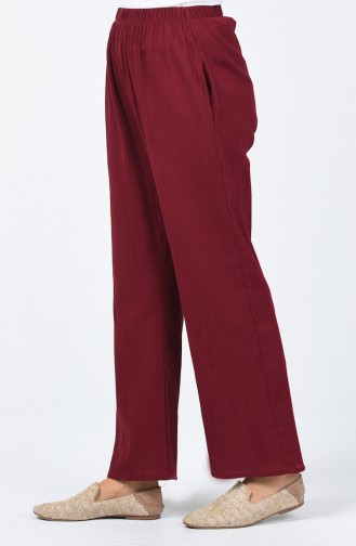 Chile Cloth wide-leg Trousers 0021-04 Burgundy 0021-04