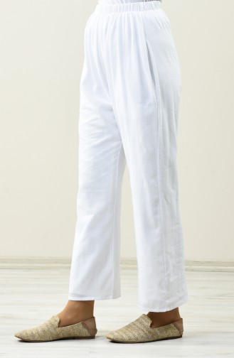 Pantalon Large 0021-05 Blanc 0021-05