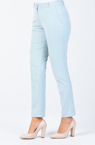 Classic Straight Trousers With Pockets Baby Blue 1336PNT-02