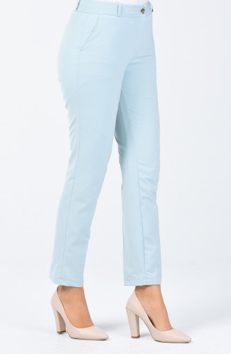 Classic Straight Trousers With Pockets Baby Blue 1336PNT-02
