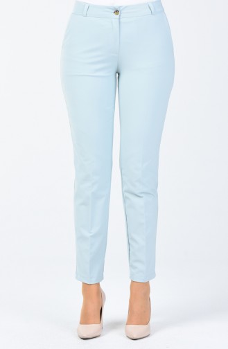 Classic Straight Trousers With Pockets Baby Blue 1336PNT-02
