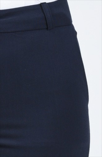 Classic Straight Trousers With Pockets Navy Blue 1339PNT-01