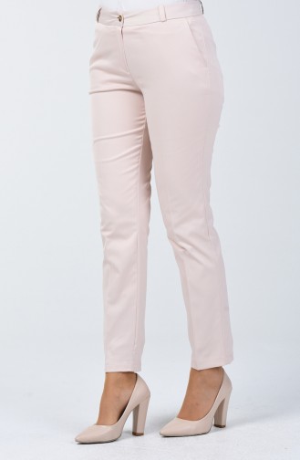 Classic Straight Trousers With Pockets Powder 1345PNT-01