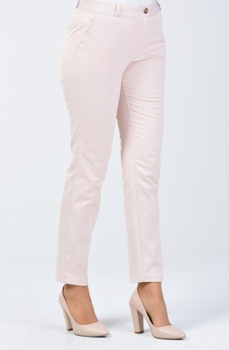 Classic Straight Trousers With Pockets Powder 1345PNT-01